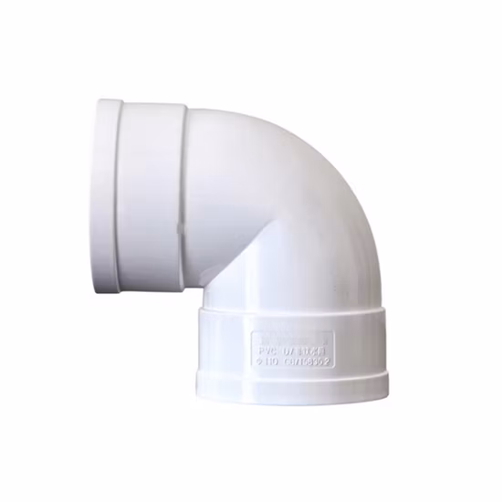 90 Degree Elbow PVC Drainage System Tubing 75*2.3mm White